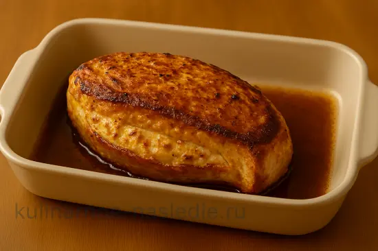 Карбонад с сырно-зеленой начинкой в духовке - шаг 8 (изображение)