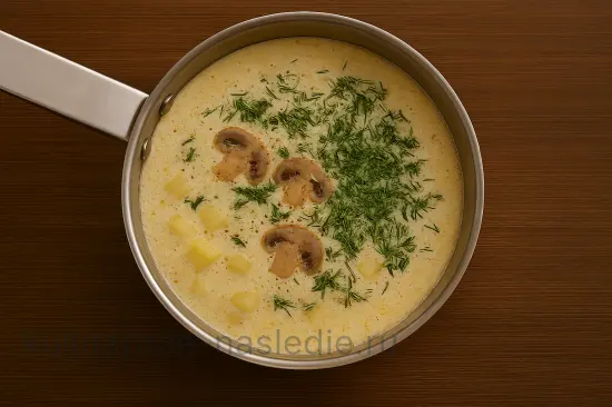 Грибной сливочный суп с шампиньонами - шаг 7 (изображение)