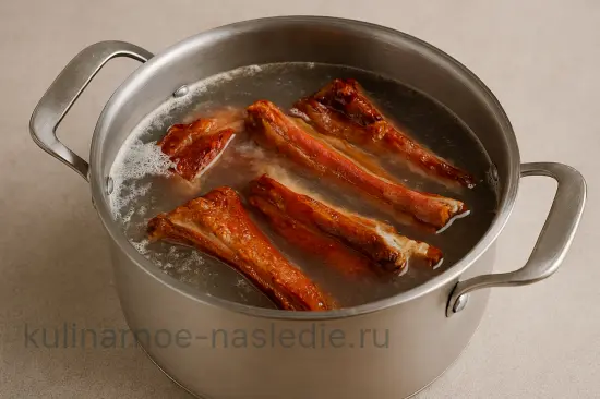 Гороховый суп с копченостями и картофелем - шаг 2 (изображение)