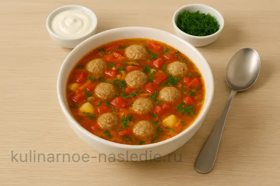 Суп с фрикадельками и овощами - шаг 6 (изображение)
