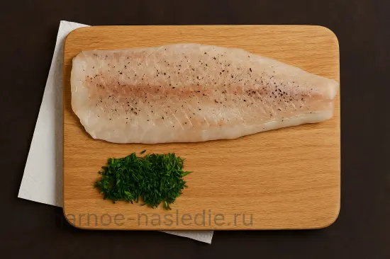 Минтай в сливочном соусе запеченный в духовке - шаг 1 (изображение)