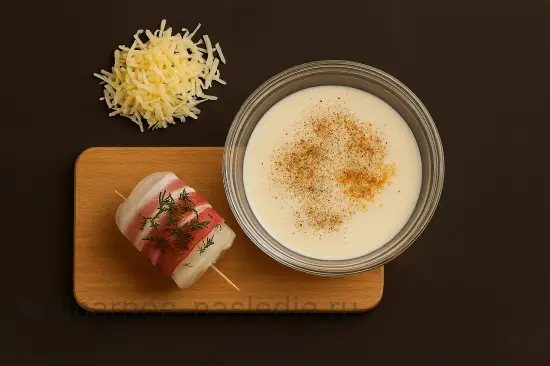 Минтай в сливочном соусе запеченный в духовке - шаг 3 (изображение)