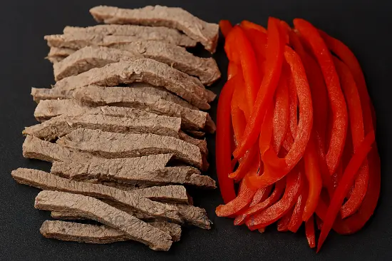 Мясной салат с грибами - шаг 2 (изображение)