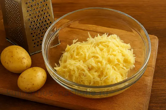 Картофельные блины с грибами и овощной начинкой - шаг 1 (изображение)