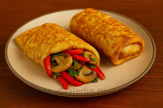 Картофельные блины с грибами и овощной начинкой - шаг 6 (изображение)