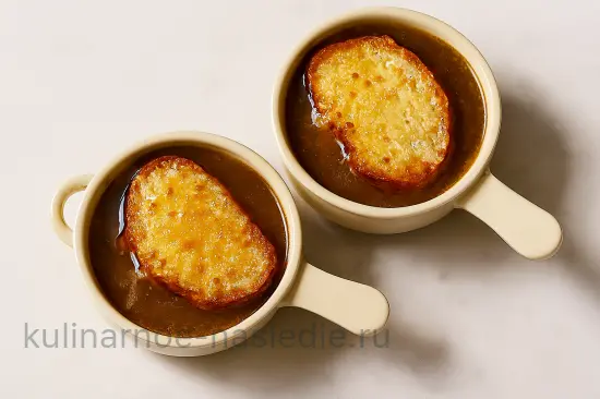 Луковый суп по-французски с сырной корочкой - шаг 6 (изображение)