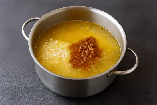 Суп харчо по-грузински с говядиной и грецкими орехами - шаг 4 (изображение)