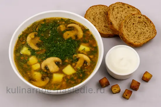 Грибной суп из шампиньонов - шаг 5 (изображение)