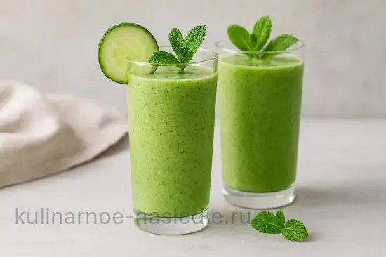 Освежающий смузи с огурцом и мятой - шаг 7