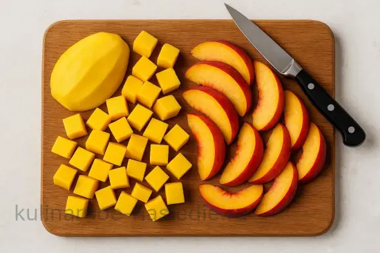 Фруктовый смузи с манго и персиком - шаг 1
