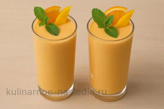 Фруктовый смузи с манго и персиком - шаг 6