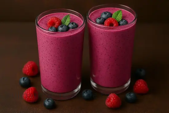 Ягодный смузи с малиной и черникой - шаг 6