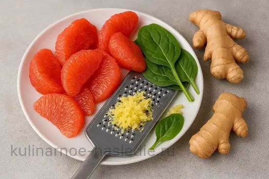 Жиросжигающий смузи с грейпфрутом и имбирем - шаг 1