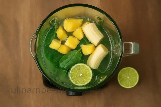 Полезный смузи со шпинатом и ананасом - шаг 3