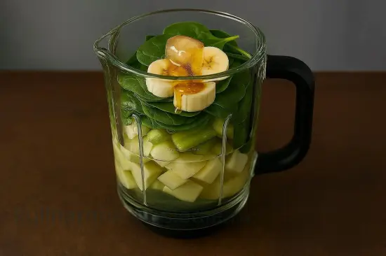 Зеленый смузи со шпинатом и яблоком для очищения организма - шаг 3