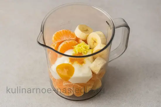 Смузи с мандарином и бананом - шаг 4 (изображение)