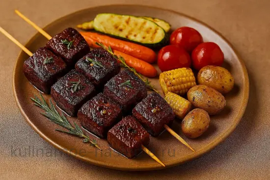 Шашлык из говяжьей вырезки с красным вином и трюфельным маслом - шаг 7 (изображение)