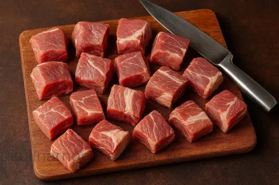 Шашлык из свиной шеи с гранатовым соусом - шаг 1. Подготовка мяса