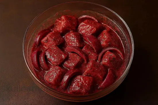 Шашлык из свиной шеи с гранатовым соусом - шаг 3. Маринование