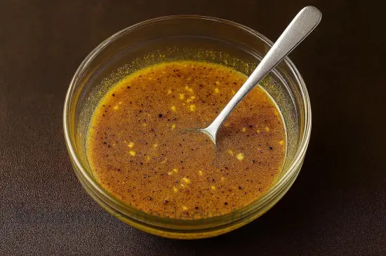 Шашлык из курицы в медово-горчичном маринаде с карри - шаг 2. Приготовление маринада