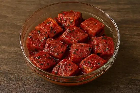 Шашлык из свинины в маринаде с аджикой и базиликом - шаг 3 (изображение)