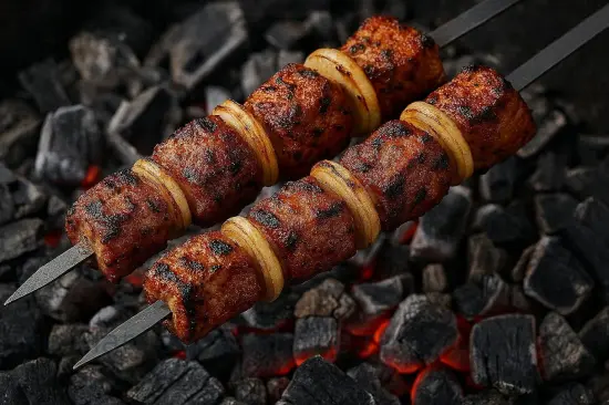 Шашлык из свинины в маринаде с аджикой и базиликом - шаг 5 (изображение)