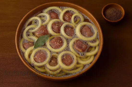 Шашлык из свинины в минералке с луком и специями - шаг 4. Заливка минералкой