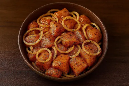 Сочный куриный шашлык с уксусом и луком - Замес маринада