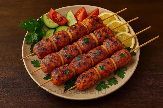Сочный куриный шашлык с уксусом и луком - Подача