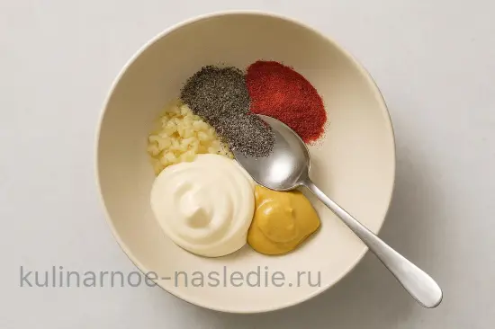 Маринад для шашлыка с майонезом и горчицей - шаг 2 (изображение)