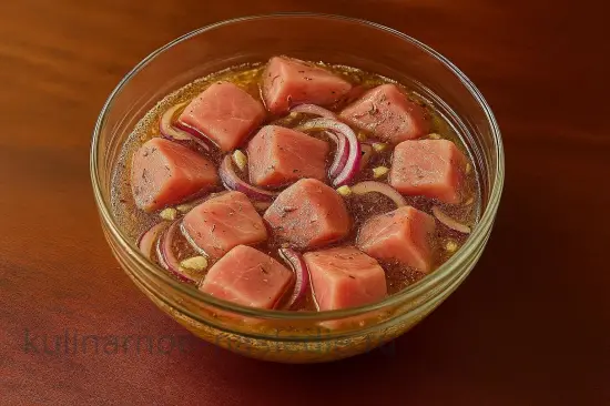 Маринад для шашлыка из филе с газировкой и лимоном - шаг 4 (изображение)