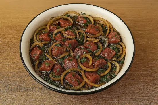 Маринад для шашлыка из баранины с гранатовым соком и луком - шаг 4