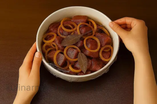 Лучший маринад для шашлыка из свинины с луком и уксусом - шаг 5