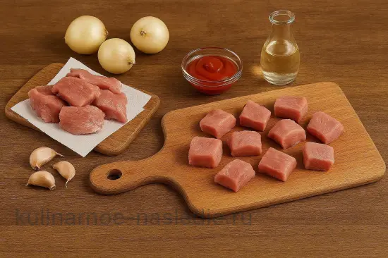 Пикантный кетчуповый маринад для шашлыка - шаг 1