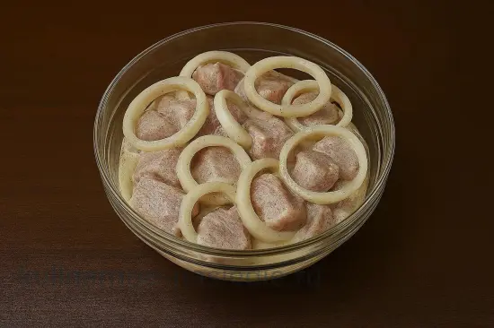 Маринад на минералке с майонезом для шашлыка - шаг 4