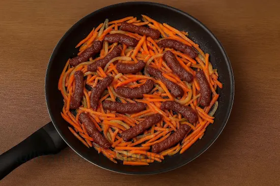 Азу по-татарски с говядиной и маринованными огурцами - шаг 3