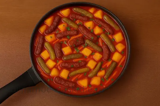 Азу по-татарски с говядиной и маринованными огурцами - шаг 7