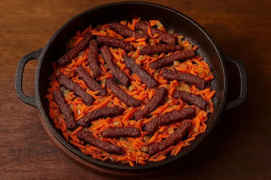 Азу с говядиной и картофелем на сковороде - шаг 3