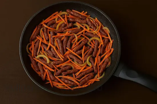 Азу по-татарски из свинины с солеными огурцами - шаг 3