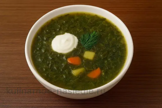 Борщ с щавелем и яйцом - шаг 8. Настой и подача