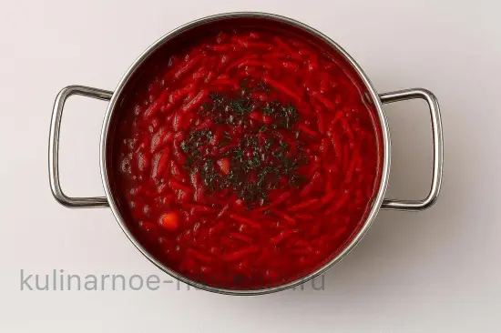 Свежий борщ с капустой и свеклой без мяса - шаг 7