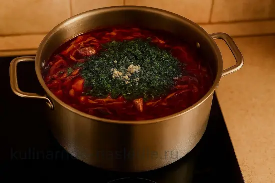 Классический украинский борщ с мясом и свеклой - шаг 7 (изображение)