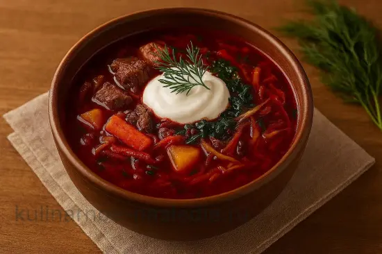 Классический украинский борщ с мясом и свеклой - шаг 9 (изображение)