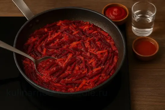 Украинский красный борщ с мясом и капустой - шаг 3 (изображение)