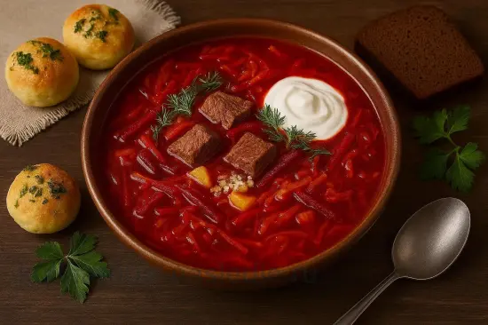 Украинский красный борщ с мясом и капустой - шаг 6 (изображение)