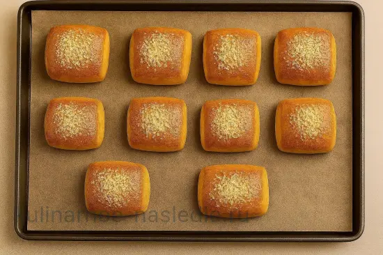 Булочки с песто и сыром пармезан - Выпекание