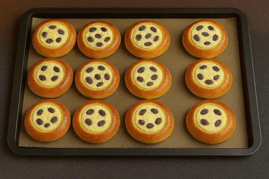 Ватрушки с творогом по-домашнему с ванилью и изюмом - шаг 9 (изображение)