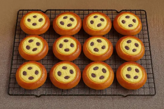 Ватрушки с творогом по-домашнему с ванилью и изюмом - шаг 10 (изображение)