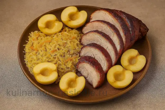 Свиная рулька с капустой и яблоками - шаг 5 (изображение)