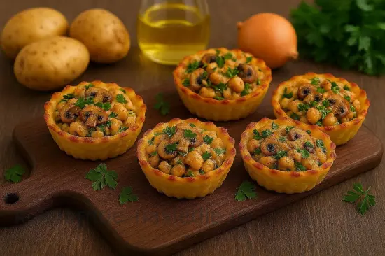 Тарталетки с курицей и грибами - шаг 6 (изображение)